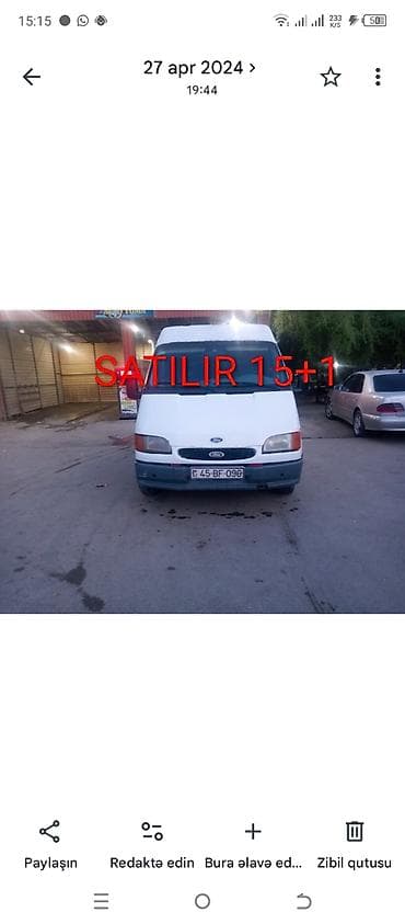 Ford Transit mikroavtobus – 15+1 yer Xüsusiyyətlər: - Sərnişin