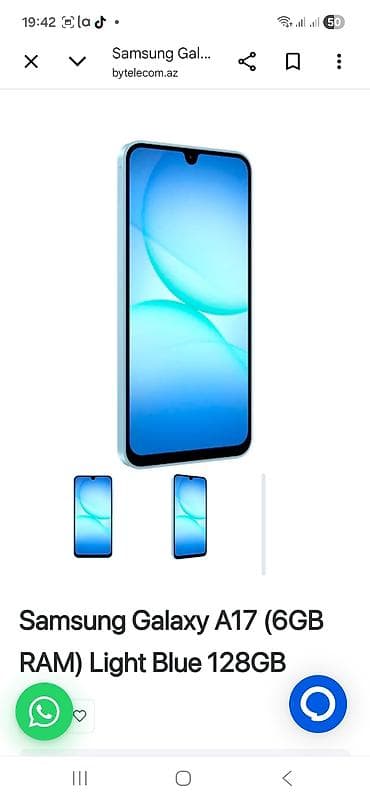 adapdir: Samsung Galaxy A17, 128 GB, Barmaq izi, İki sim kartlı, Face ID — 4