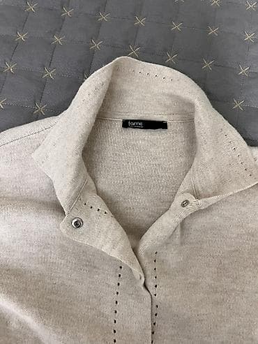 muncuqdan canta: Brend: Fame Model: Qısa kardiqan - Rəng: Açıq boz (melanj) - Dizayn — 3