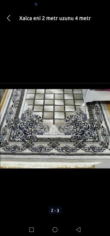 tül parçalar: Xalca eni 2m.uzunu 4 metr — 2