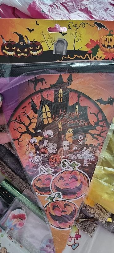 Güzgülər: Məhsul: Halloween bayraq qirlanda dəsti - Dizayn: balqabaq — 1