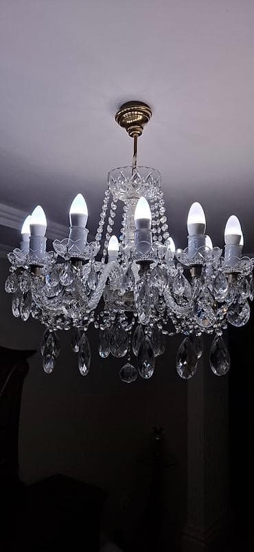 listurlar: Çılçıraq, 8 lampa, Xrustal — 1