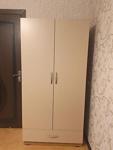 ofis əşyaları: Yeni, 2 qapılı, Güzgülü, Bej, Açılan, Düz dolab — 1