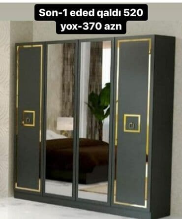 tek adamliq kravatlar: Düz dolab, Yataq otağı üçün, Paltar üçün, Açılan, Quraşdırıla bilən, 5 qapı — 3