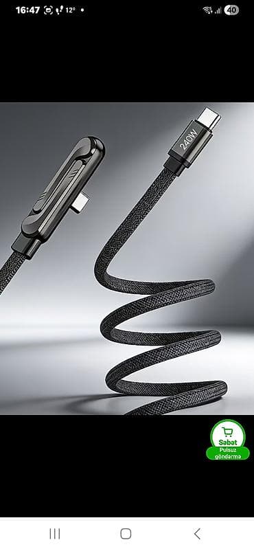 seki telfon: Kabel Baseus, Type C (USB-C), Yeni — 6