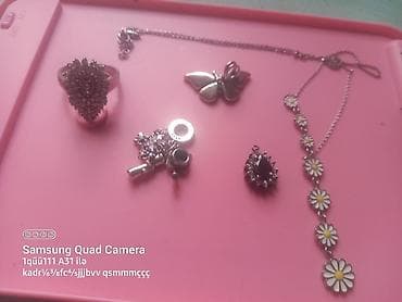 sirqa modelleri: Dəstə daxildir: Üzük, Sırğa, Kulon, Gümüş, 925 Əyar — 4