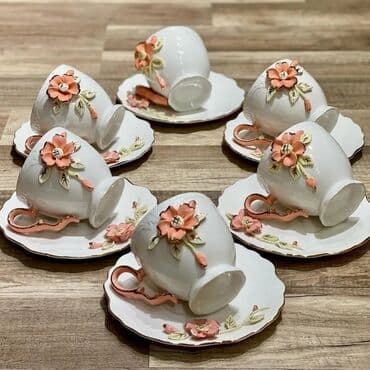 cay termosu: Çay dəsti, rəng - Ağ — 1