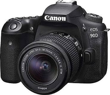 Foto və videokameralar: Canon EOS 90D DSLR fotoaparat + EF‑S 18–55mm f/3.5–5.6 IS STM obyektiv — 1
