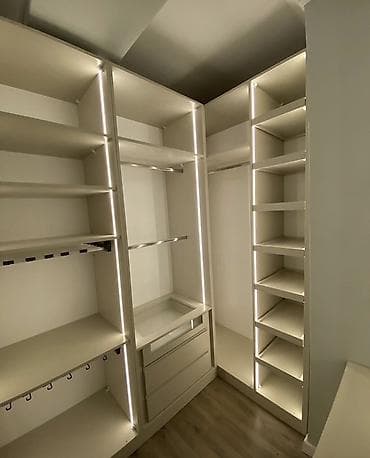 kepenek sekilleri: Məhsul: Daxili LED işıqlı qarderob sistemi və makiyaj masası Təsvir — 4