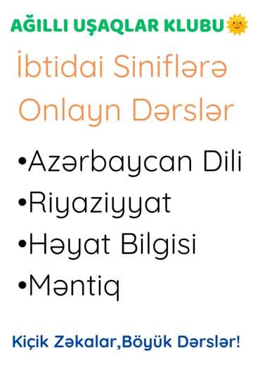 Otel, kafe, restoranlar: 4 Fənn Birlikdə 30 azn .Tələsin — 1