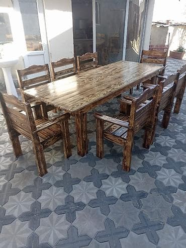 step deke: Mətbəx üçün, Açılmayan, Dördbucaq masa, 8 stul — 3