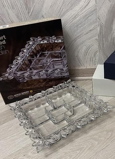 susta: Karaca yenidir Crystal Bohemia kristal servis qabı – kvadrat formalı — 1