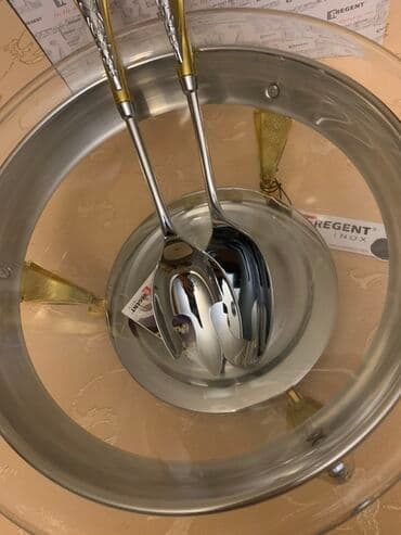 desert qaşığı: Nahar dəsti, rəng - Gümüşü, Şüşə — 7