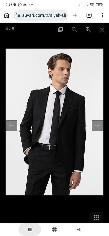 Костюмы: Süvari kişi kostyum dəsti – Slim Fit, düz model ünvan Xalqlar dostluğu — 9