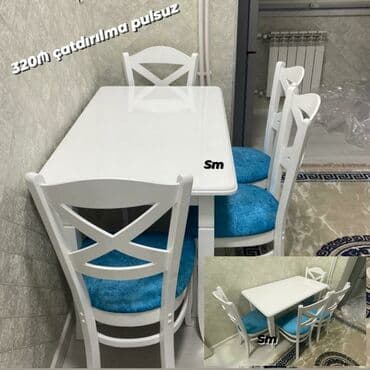 boyama seti: Mətbəx üçün, Yeni, Açılmayan, Dördbucaq masa, 4 stul — 3