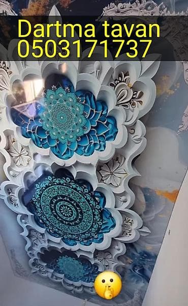 Натяжные потолки: Dartma tavan – dekorativ gərilmə tavan sistemləri TEKTUM KM 2 Alman — 1