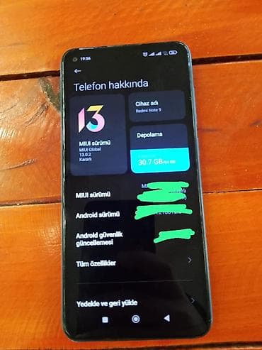 oyun seti direksiyon: Redmi Note 9, 64 GB, rəng - Göy, Sensor — 3