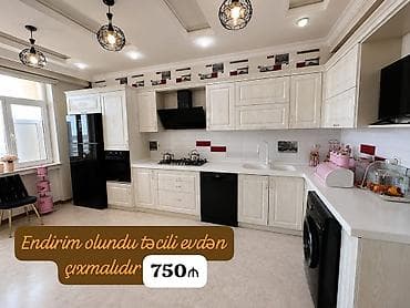 Мебель: Membran mətbəx mebeli 750₼. Ölçü 4/1.50. Üzəri tökmə — 1