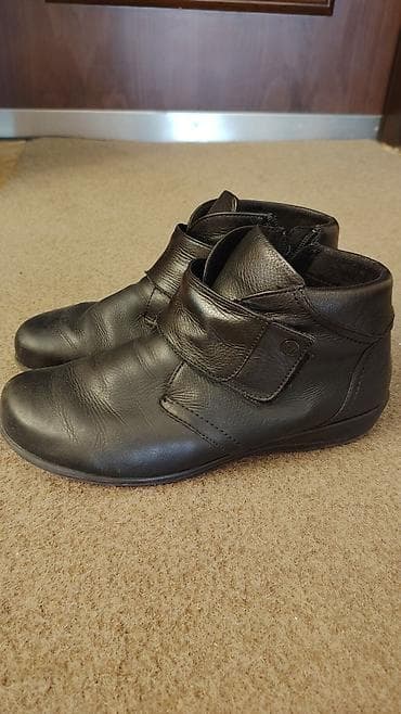 lova batinka: Qara dəri qadın botu - Model: aşağı boğazlı, gündəlik komfort bot - — 3