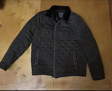 Kişi üçün quilted jaket - Rəng: tünd boz/qaraya yaxın - Model — 1