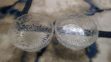 meyvə qablari: Cüt xrustal meyvə qabı SATIRAM biri 30 manat qədimidir. 50-60 yaşı ola — 3