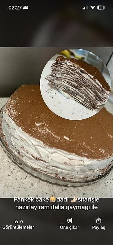 Bal: İtalia qaymagı ile hazırlanır dadı superdi alan tekrar alır Pankek — 1