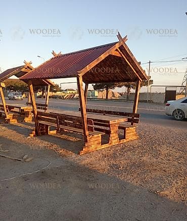 ⭕Taxta pavilon – skamya və masa dəsti ilə⭕Taxta besetka ⭕ ⭕Her növ bağ — 3