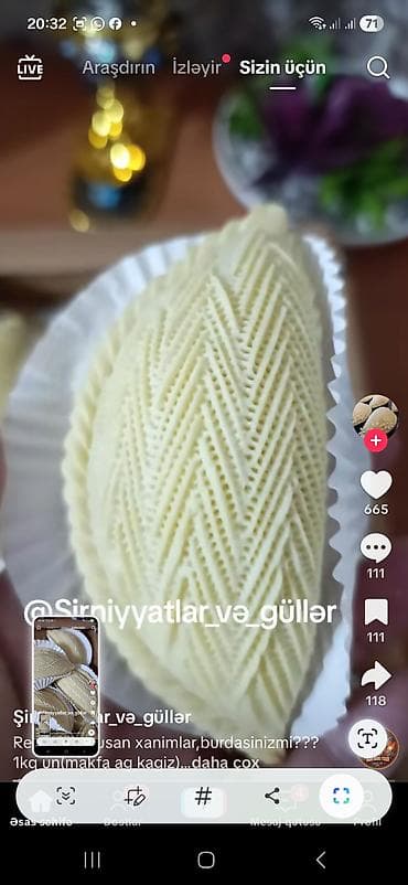 10 reqemli tort sekilleri: Dəyirmi formalı şəkərbura, üzərində incə naxışlar və yüngül parıltı — 5