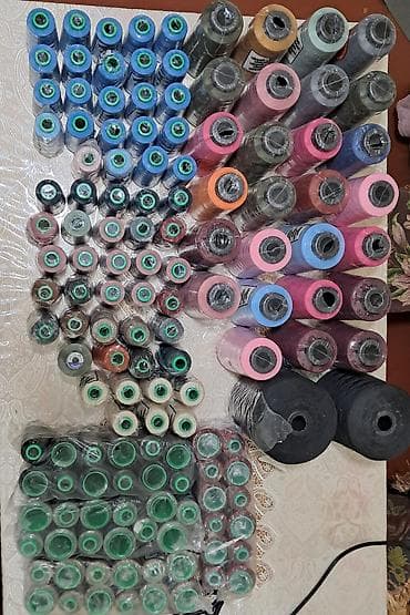 sapa: Müxtəlif rəng və ölçülərdə tikiş iplikləri toplusu - Sənaye və məişət — 3