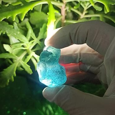 antik eşya: Kolleksiya üçün Nadir Daş Təbii Akvamarin Satılır - Orijinal mavi — 3