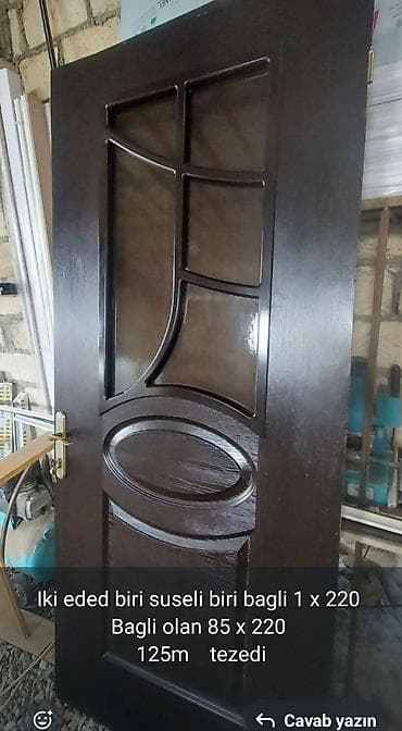 işləmiş qapilar: Otaq qapisi 2 eded biri şüşeli biri düz sade.gence — 1