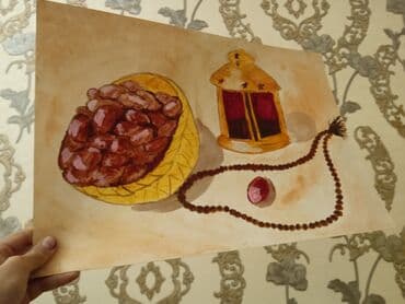 Salam 🖼️🎨 kağızda gözəl çəkilmiş əl işləri hər biri 10 azn dir