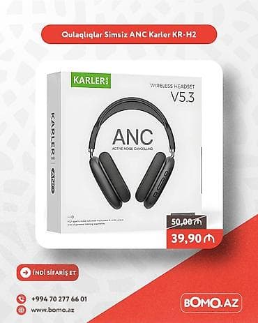 marshall qulaqcıq: 🔥 Qulaqlıqlar Simsiz ANC Karler KR-H2 ✅ Brend: Karler ✅ ANC: Bəli ✅ — 1
