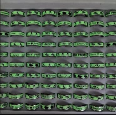 yantar üzük: ● Paslanmayan polad üzükler ● Qaranlıqda neon işıq saçirlar ● 20 eded — 1