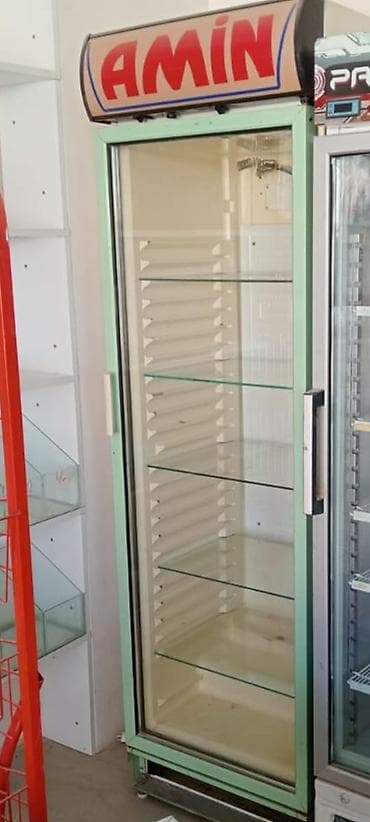 soyuducu gencede: Ticarət vitrin soyuducu – “AMIN” işıqlı başlıqlı model - Şüşə qapılı — 1