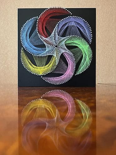 String Art dekor panelləri - Materiallar: laminat/qara rəngli taxta lalafo.az -da String Art dekor panelləri - Materiallar: laminat/qara rəngli taxta