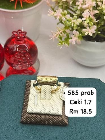 rus qızılı: Üzük, Sarı qızıl, 585 Əyar, Qaşsız — 9