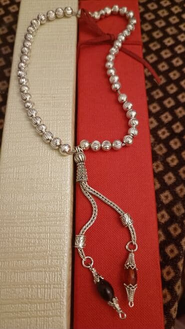 nostril qiymeti: Tesbeh gümüş 925 prob. cekilere gore qiymet deyisir.qiymet 100 — 15