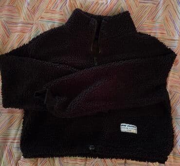 toxunma papaq modelleri: Qara sweatshirt hm-den alinib crop model — 1