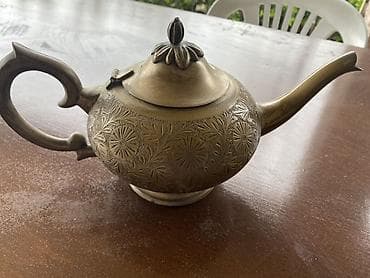 Əl işı oyma naxışlı mis-pirinç (bronz tonlu) dekor dəsti - Klassik