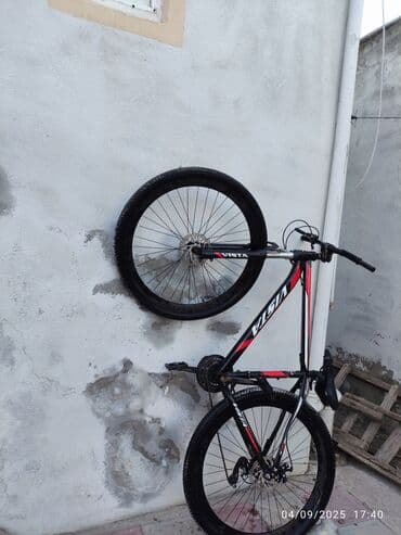 çənə rezini: VISTA dağ velosipedi - Rəng: qara/qırmızı-gümüş qrafika - Çərçivə — 5