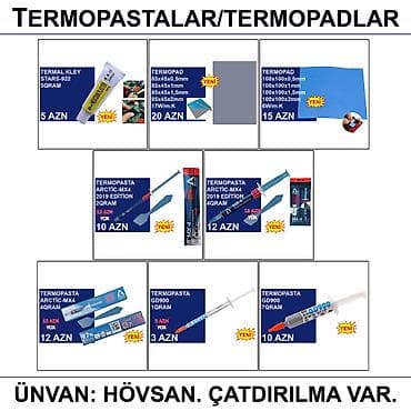 termopasta: Termopastalar və Termopadlar 📍Ünvan: Bakı şəh, Suraxanı ray, Hövsan — 1