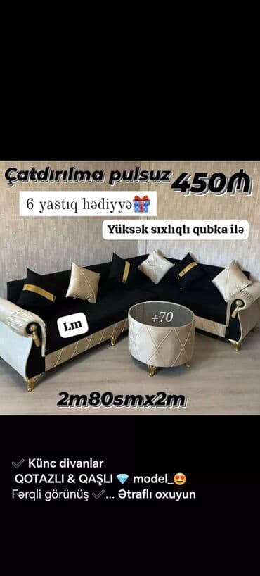 divan modelleri 2021: Künc divan, Yeni, Açılan, Bazalı, Parça, Şəhərdaxili pulsuz çatdırılma — 2