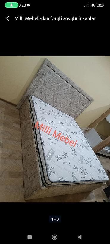 kar kuresi: Yeni, İkinəfərlik çarpayı, Bazasız, Matras ilə, Siyirməsiz, Azərbaycan — 4