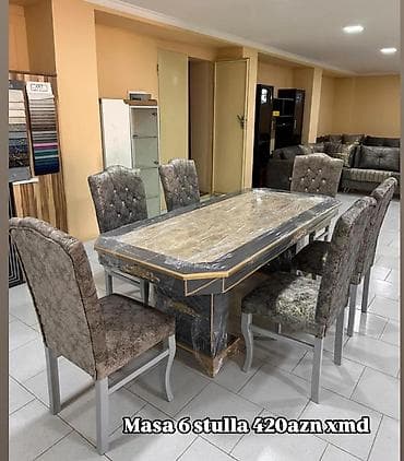tabletka stul: Hazır Endirimde ✨ Masa 6 stulla Çatdırılma şeher daxili pulsuz — 1