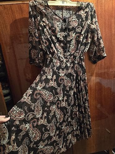 Şifon, astarlı don. - Model: A-kəsim, beldən yığmalı, aşağı hissəsi