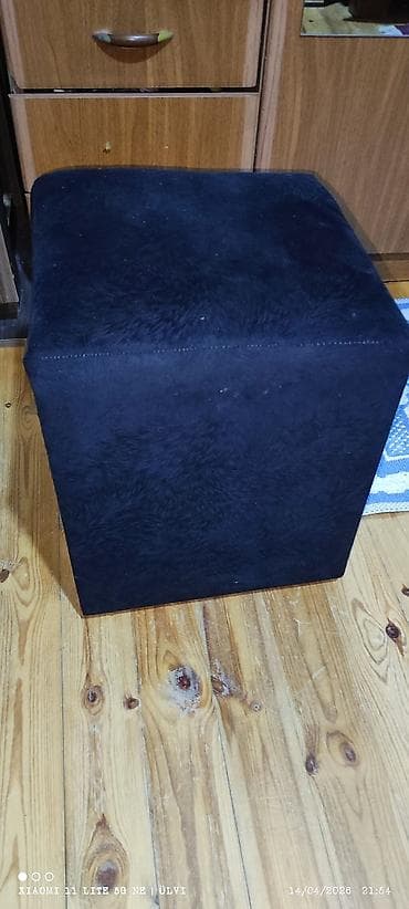 Пуфики: Mebel dəsti – kvadrat masa və pufik - Masa: kvadrat formalı, tünd — 2