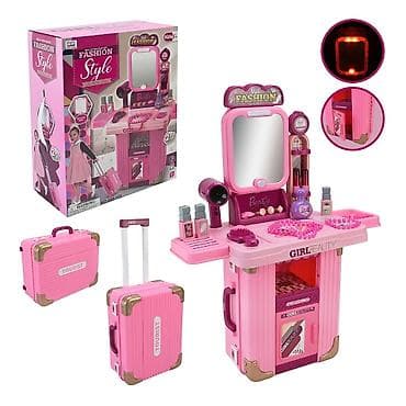 Коляски: Детский трюмо чемодан косметики.Игровой набор Xiong Cheng «Салон — 2