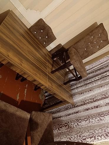 stul uzluk: Mətbəx üçün, Açılmayan, Dördbucaq masa, 4 stul — 4