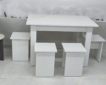 Mətbəx üçün, Açılmayan, Dördbucaq masa, 4 stul — 1